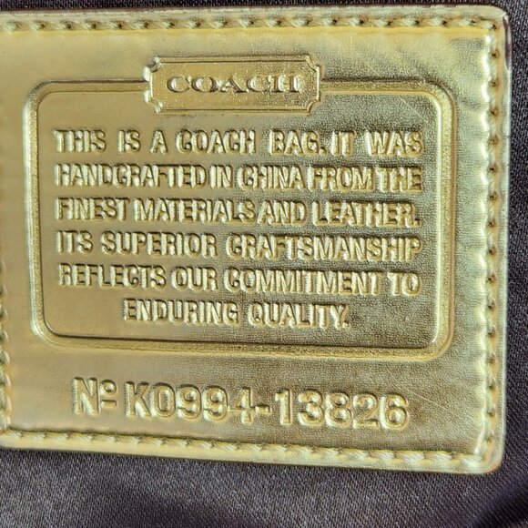 Coach Poppy Op Art Gold Signature C's Tote Bag Purse - Picture 16 of 16